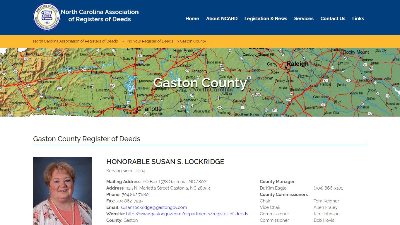 Gaston County – North Carolina Association of Registers of Deeds